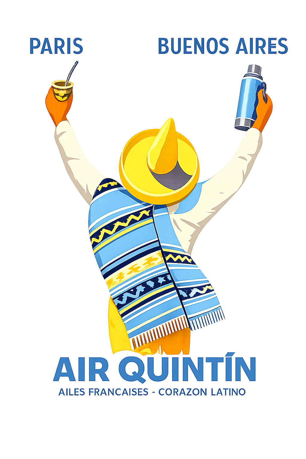 T-shirt AIR QUINTÍN Paris x Buenos Aires – Stanley/Stella Asher – Unisexe