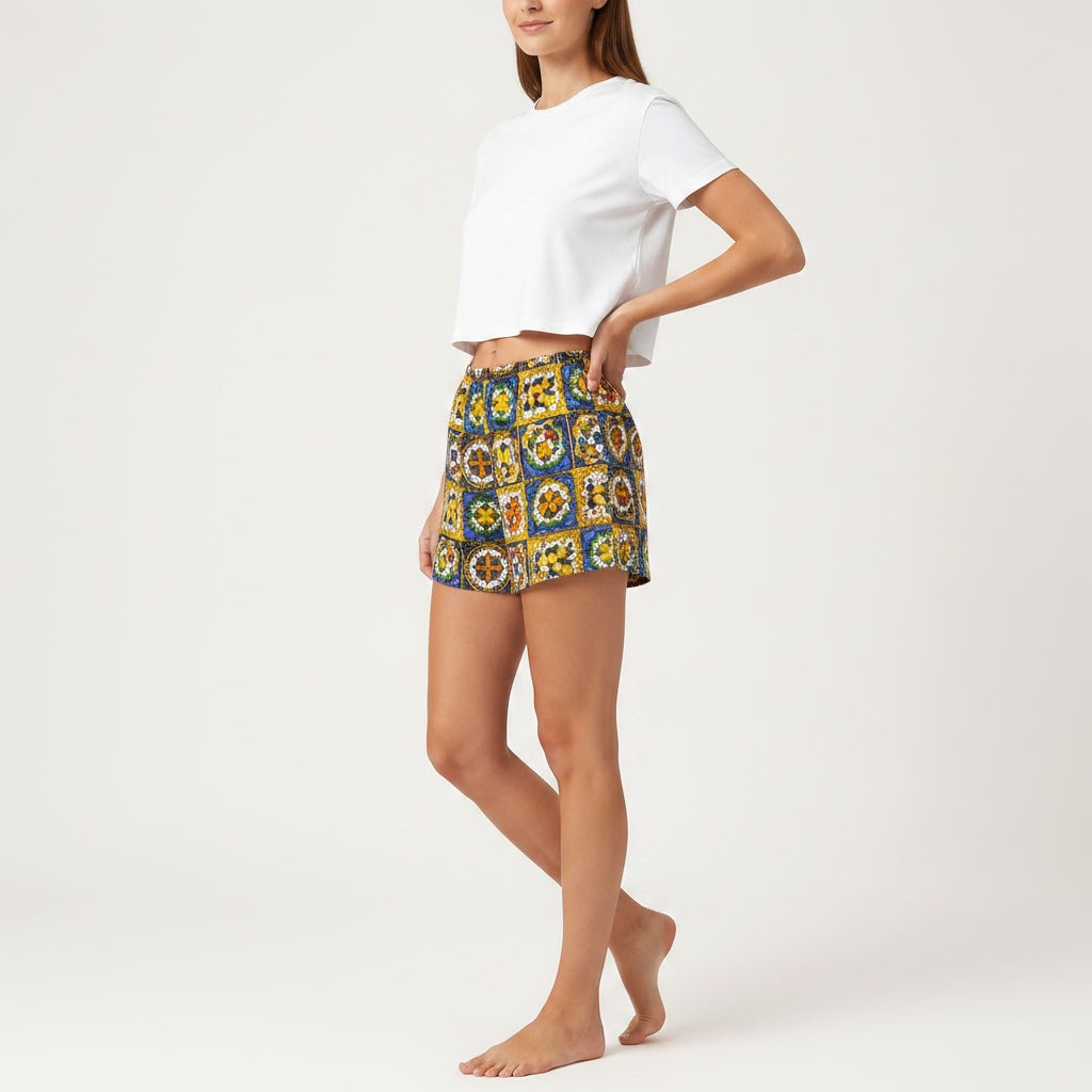 Short parachute Sicilia – Collection Azzurro & Fleurs – Quintín