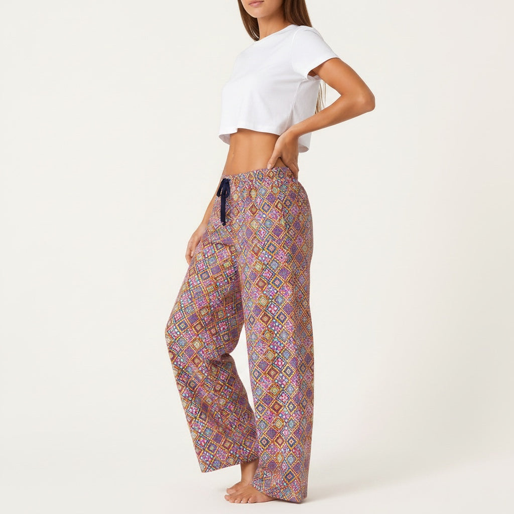 Pantalon Taille Basse Chita – Collection Fleurs – Quintín
