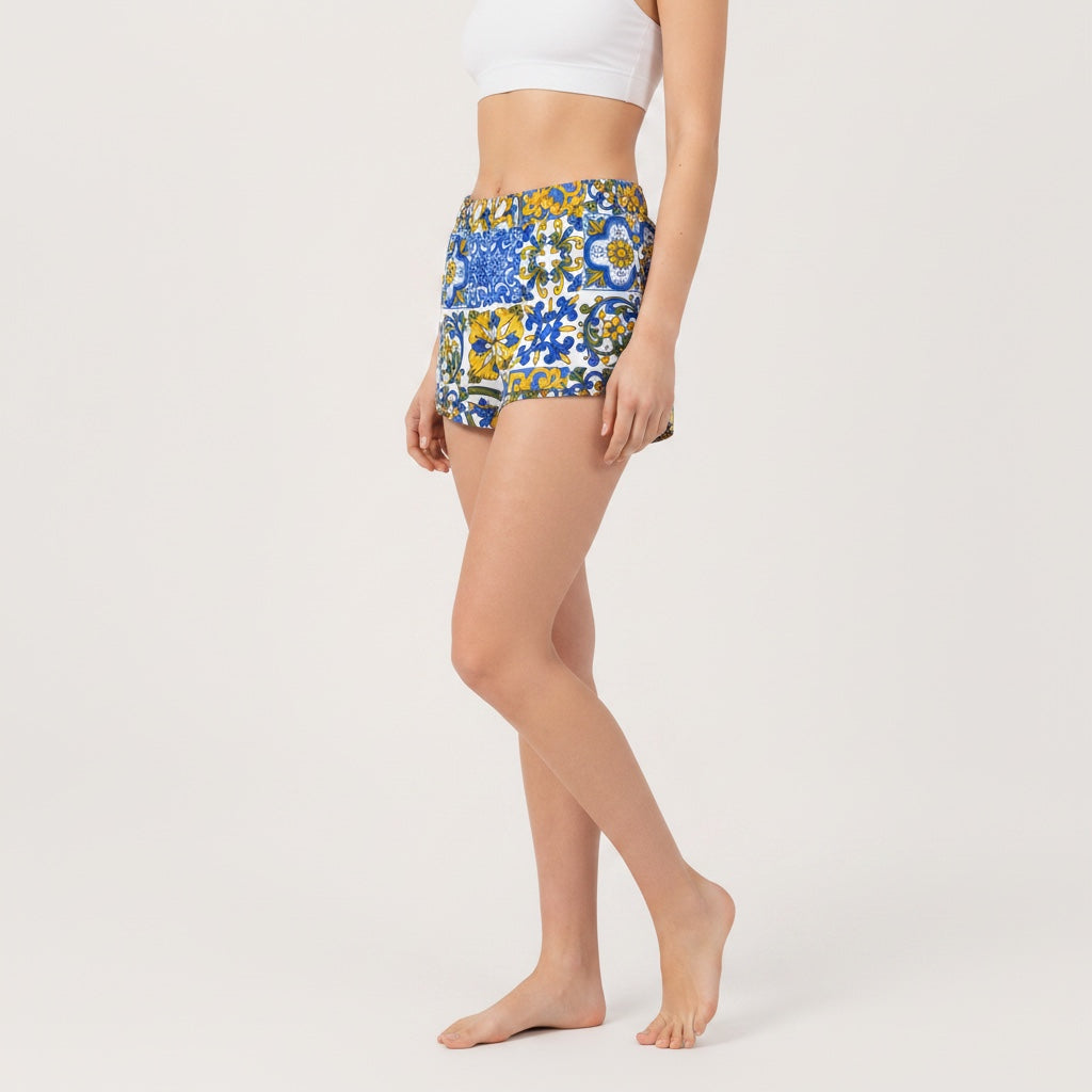 Mini-short Azulejos – Collection Azzurro & Géométrique – Quintín