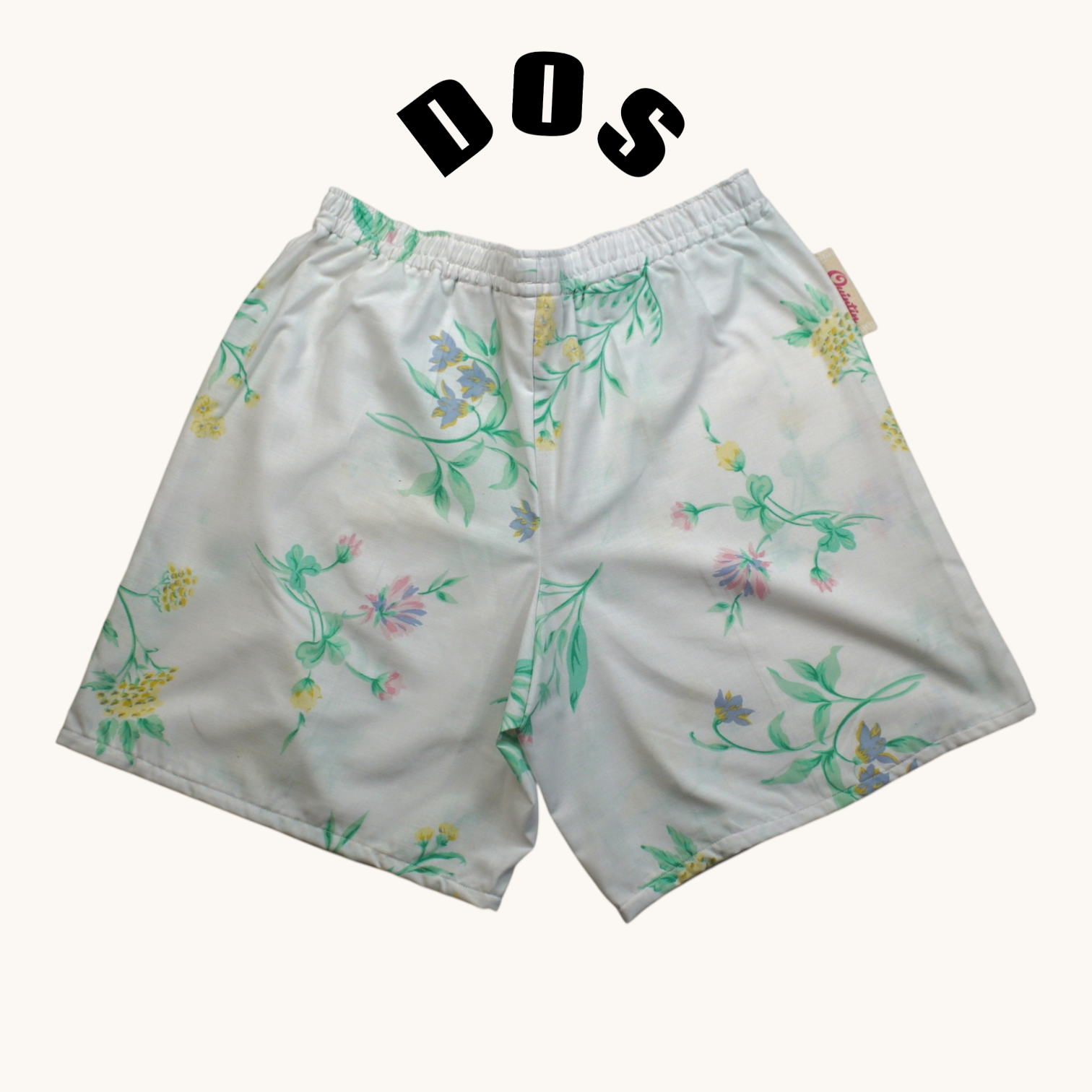 Short long Printemps – Coton upcyclé – Taille unique S à L – Unisexe – Collection Fleurs – Quintín