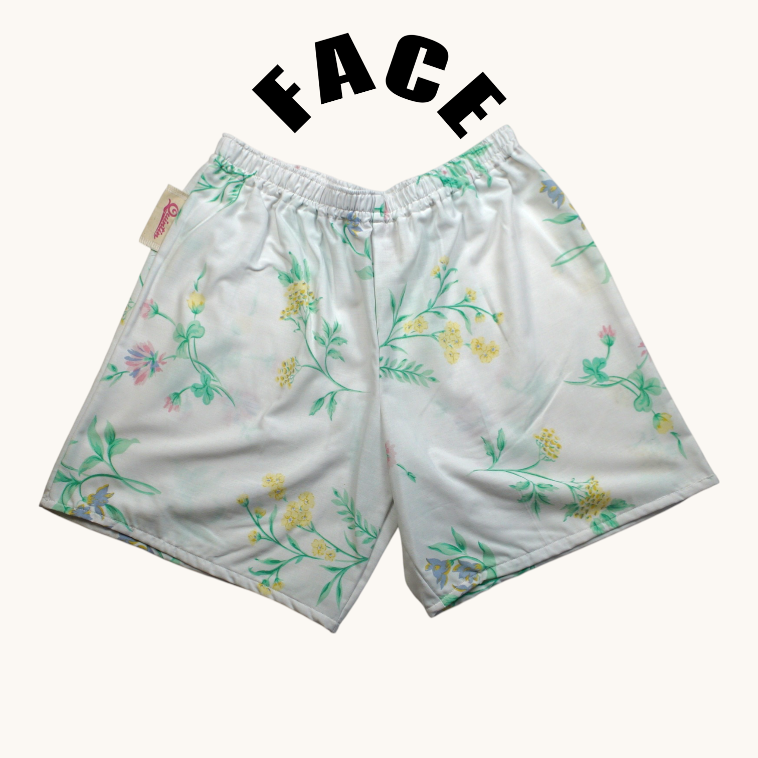 Short long Printemps – Coton upcyclé – Taille unique S à L – Unisexe – Collection Fleurs – Quintín