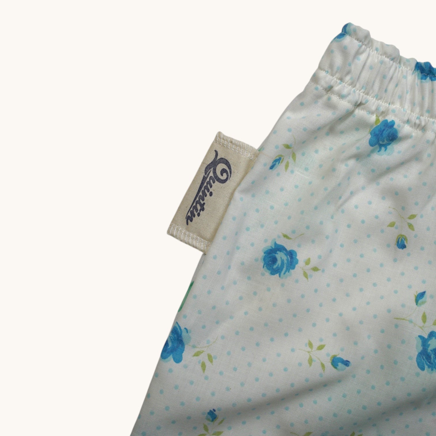 Short long Duo Printemps – Coton upcyclé – Taille unique S à L – Unisexe – Collection Fleurs – Quintín