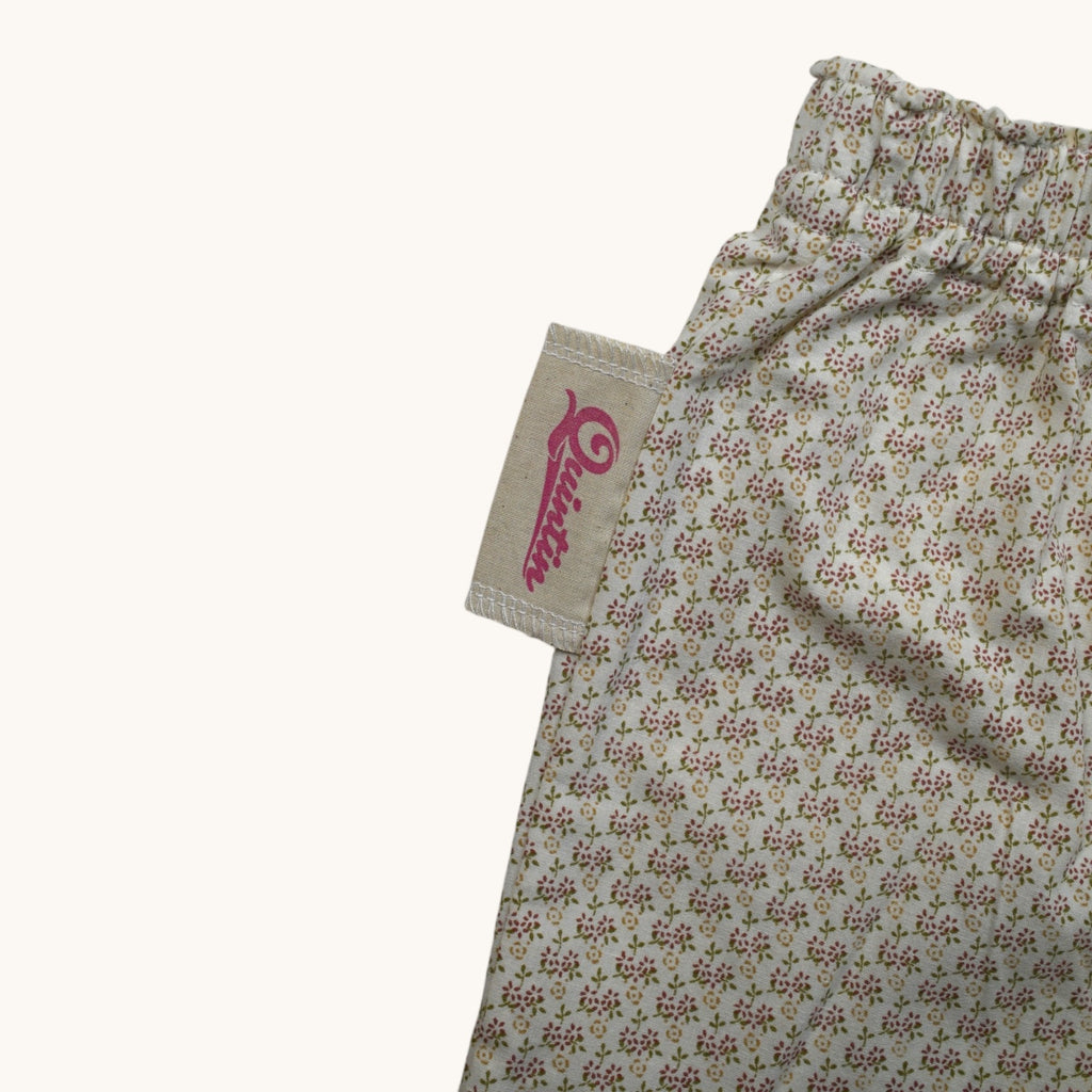 Short long Liberty – Coton upcyclé – Taille unique S à L – Unisexe – Collection Fleurs – Quintín