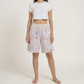 Short long Paysage 70's – Coton upcyclé – Taille unique S à L – Unisexe – Collection années 70 – Quintín