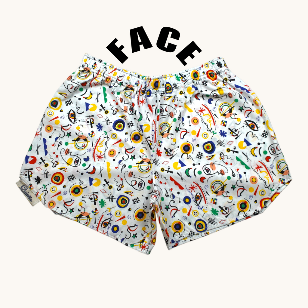 Short parachute Juan Miró  – Coton upcyclé – Taille unique S à L – Unisexe – Collection Pop Culture – Quintín