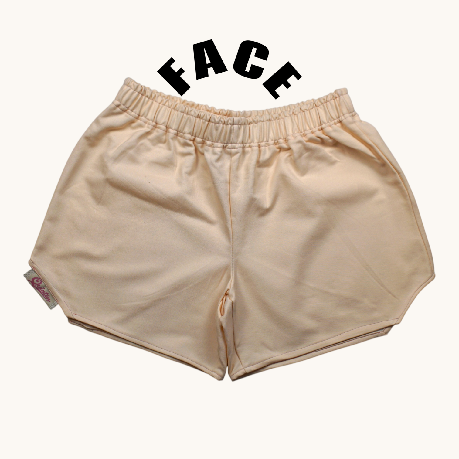 Short parachute Rose Perlé – Coton upcyclé – Taille unique S à L – Unisexe – Collection Rose Bonbon / Couleurs Unies – Quintín