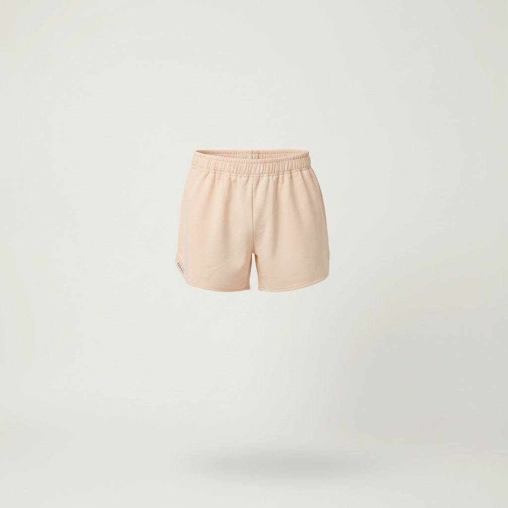 Short parachute Rose Perlé n°2 – Coton upcyclé – Taille unique S à L – Unisexe – Collection Rose Bonbon / Couleurs Unies – Quintín