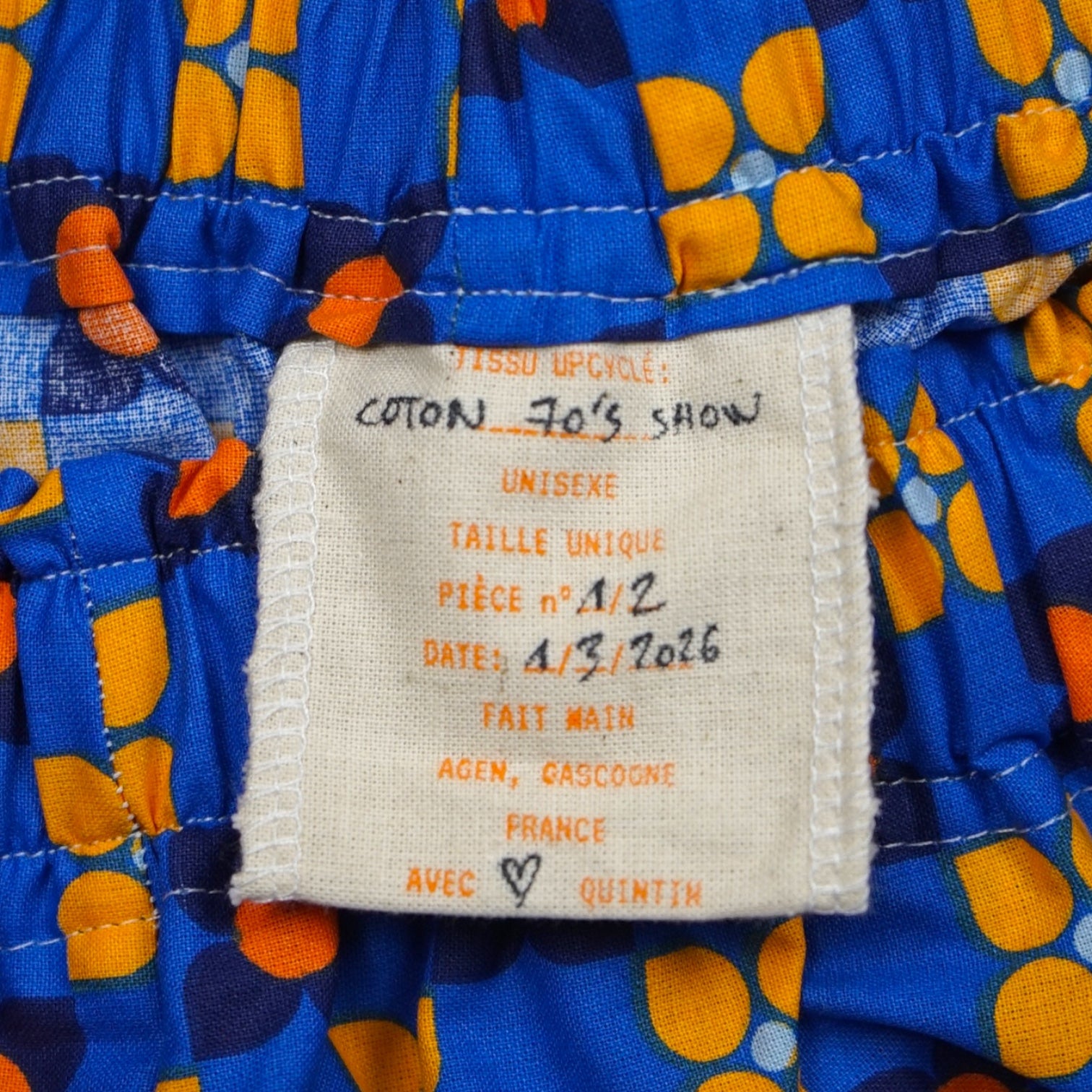 Shorts Paracaídas Retro Geométricos – Algodón Reciclado – Talla Única S a L – Unisex – Colección Años 70 – Quintín