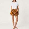 Short parachute Caravan Flowers – Coton upcyclé – Taille unique S à L – Unisexe – Collection Années 70 – Quintín