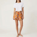 Short parachute 70's Flowers – Coton upcyclé – Taille unique S à L – Unisexe – Collection Années 70 – Quintín