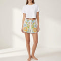 Short parachute Flowers Retro – Coton upcyclé – Taille unique S à L – Unisexe – Collection Années 70 – Quintín