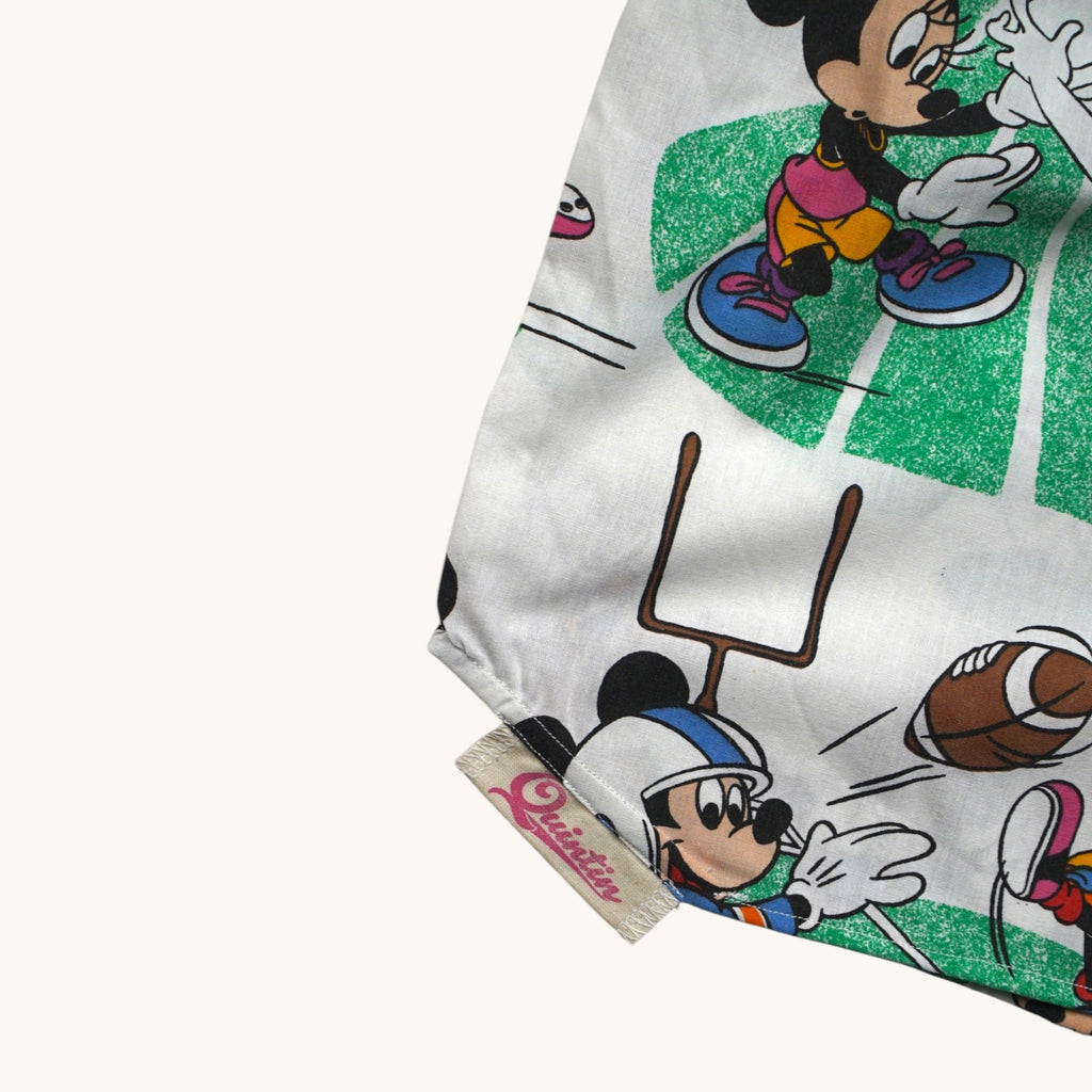 Short parachute Mickey Basket  – Coton upcyclé – Taille unique S à L – Unisexe – Collection Pop Culture – Quintín