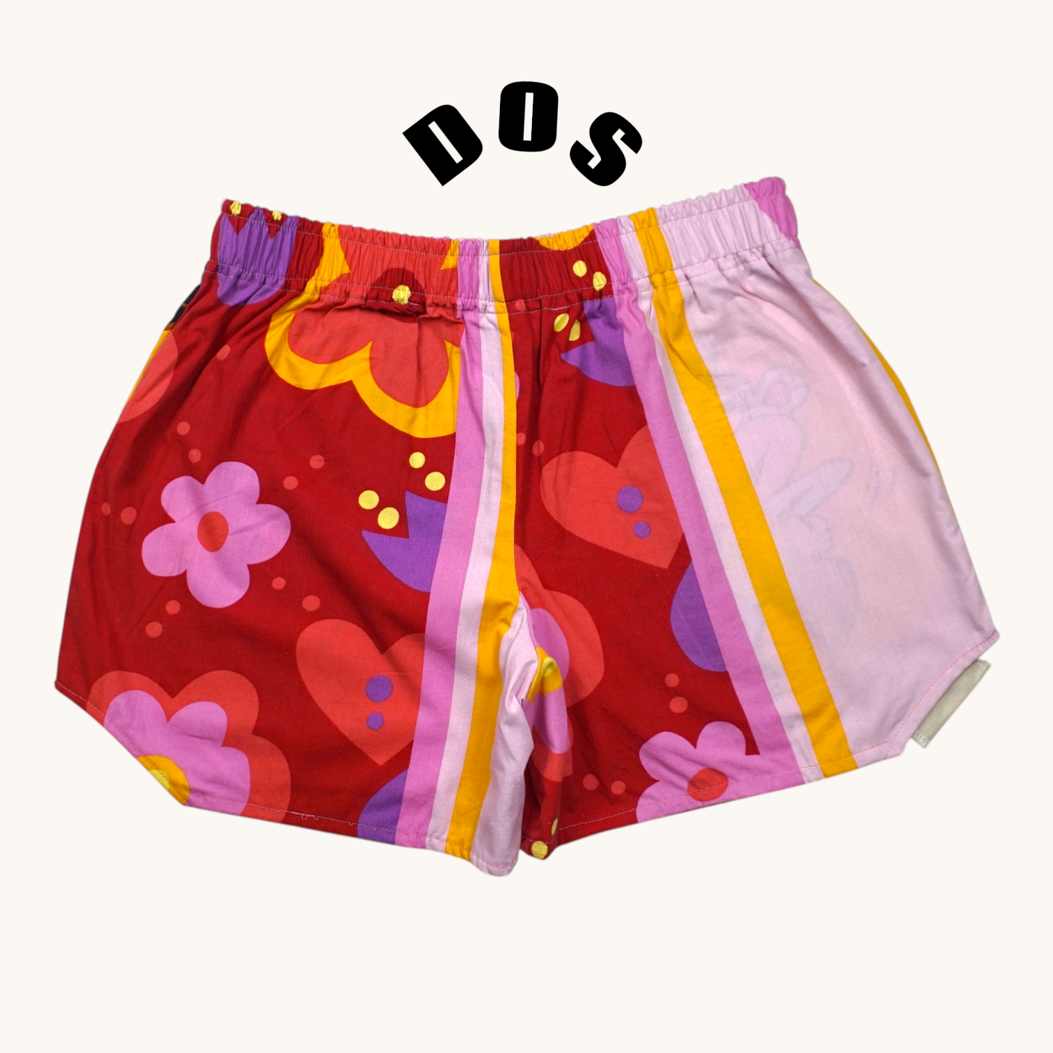 Short parachute Dora n°2 – Coton upcyclé – Taille unique S à L – Unisexe – Collection Pop Culture – Quintín