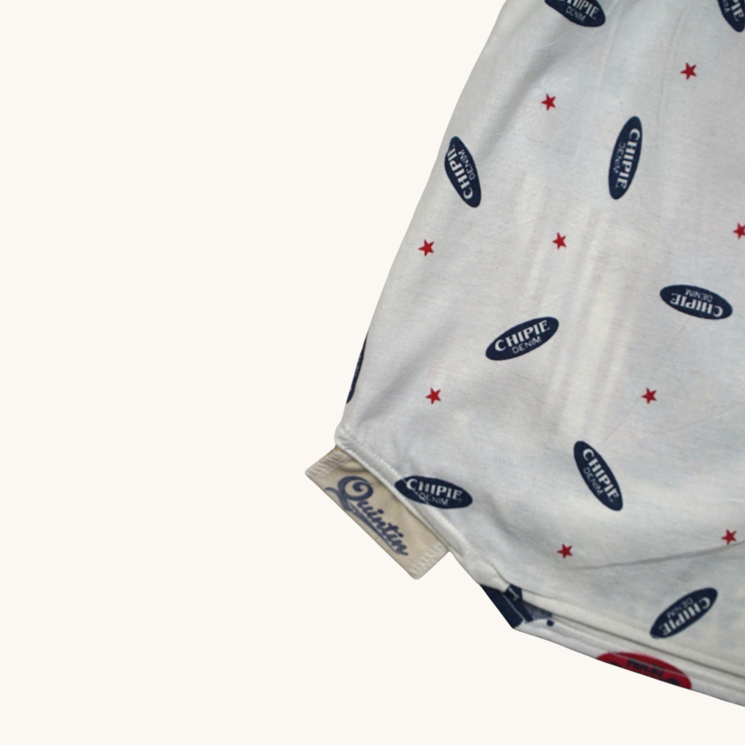 Short parachute Chipie USA – Coton upcyclé – Taille unique S à L – Unisexe – Collection Pop Culture – Quintín