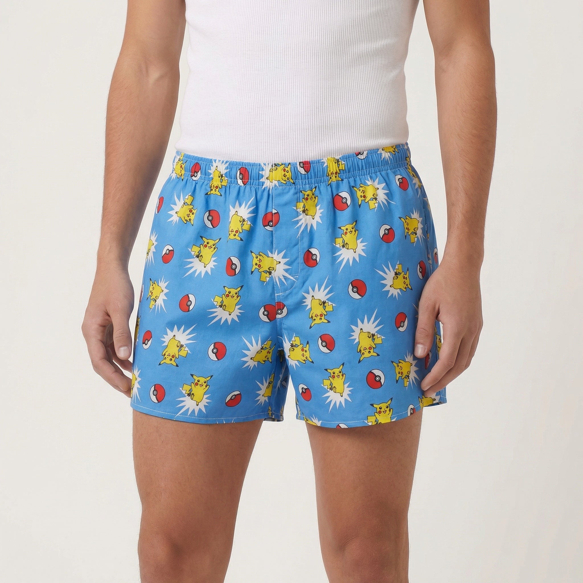 Short parachute Pokémon – Coton upcyclé – Taille unique S à L – Unisexe – Collection Pop Culture – Quintín