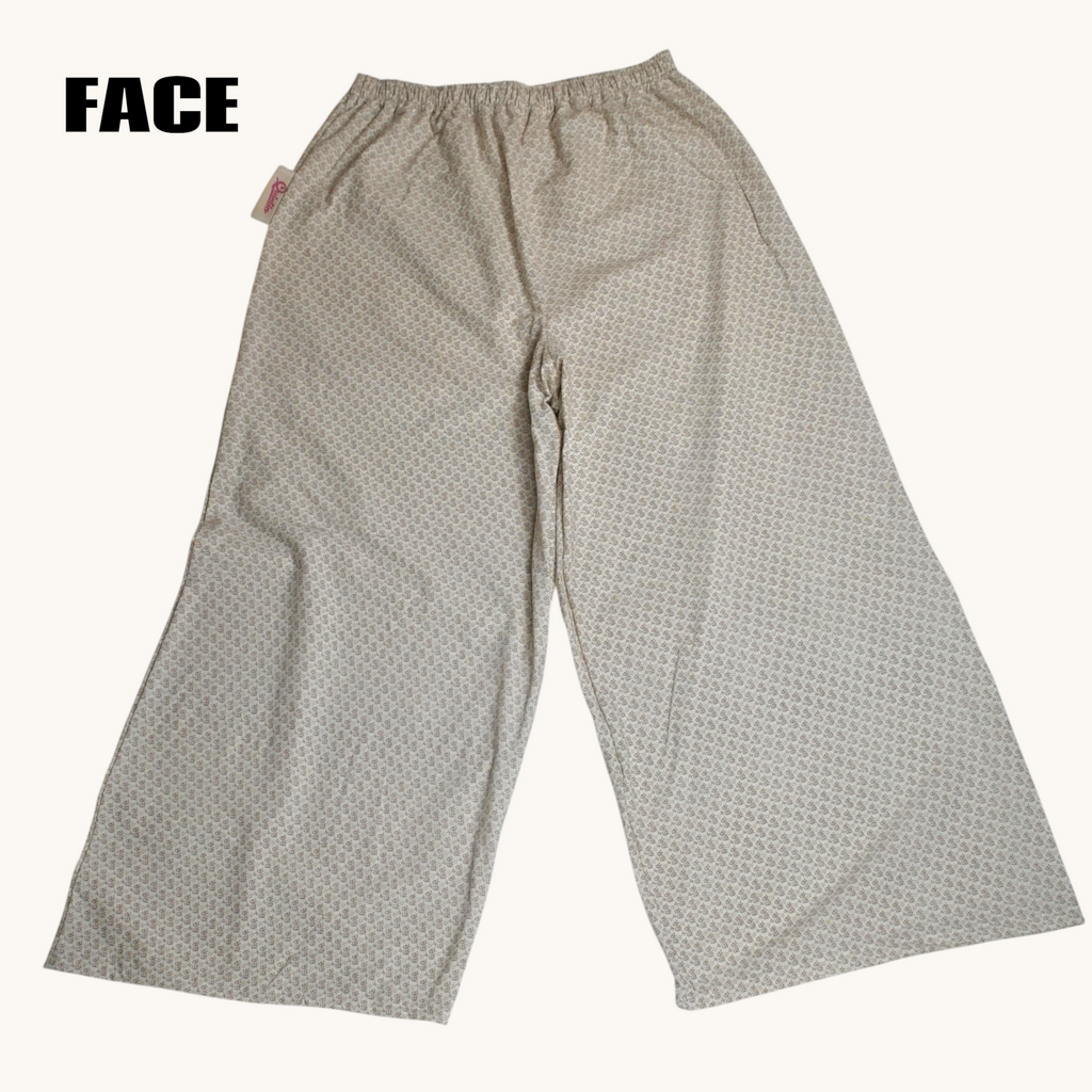 Pantalón acampanado con estampado Liberty – Algodón reciclado – Talla única (S a L) – Unisex – Colección estampado floral – Quintín