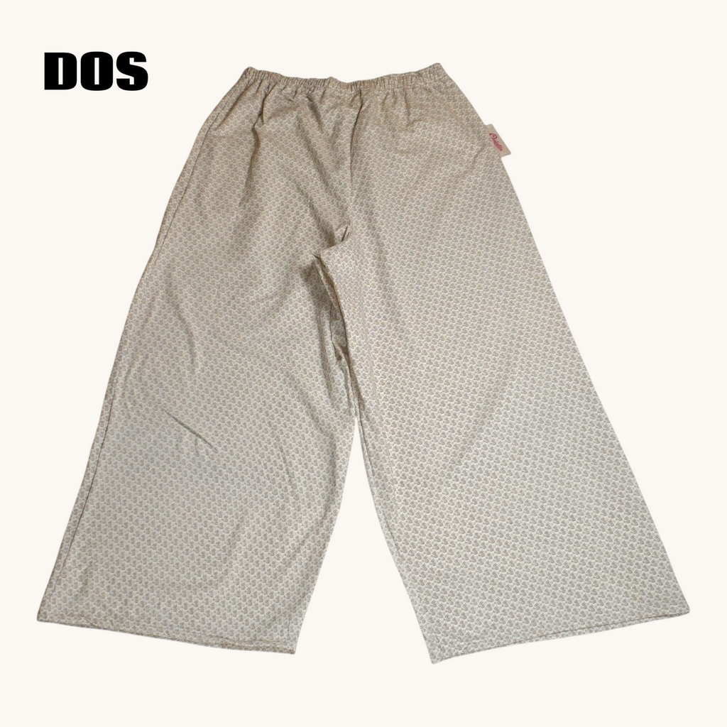 Pantalón acampanado con estampado Liberty – Algodón reciclado – Talla única (S a L) – Unisex – Colección estampado floral – Quintín