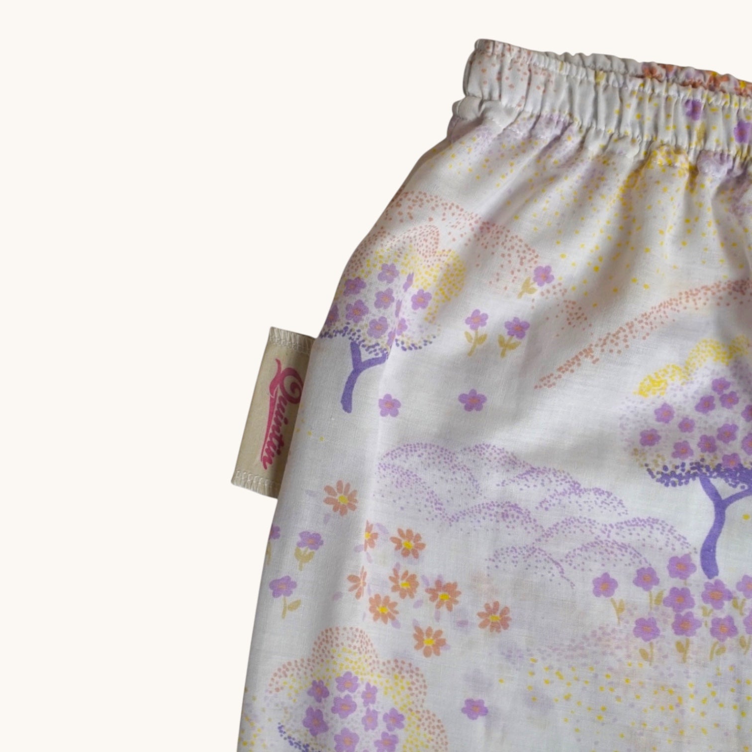 Pantalon évasé Paysage 70's – Coton upcyclé – Taille unique S à L – Unisexe – Collection Années 70 – Quintín