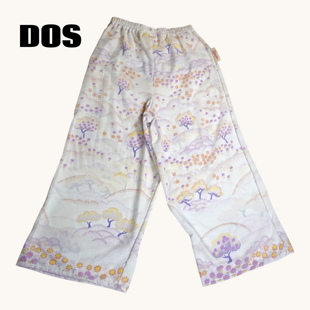 Pantalon évasé Paysage 70's – Coton upcyclé – Taille unique S à L – Unisexe – Collection Années 70 – Quintín