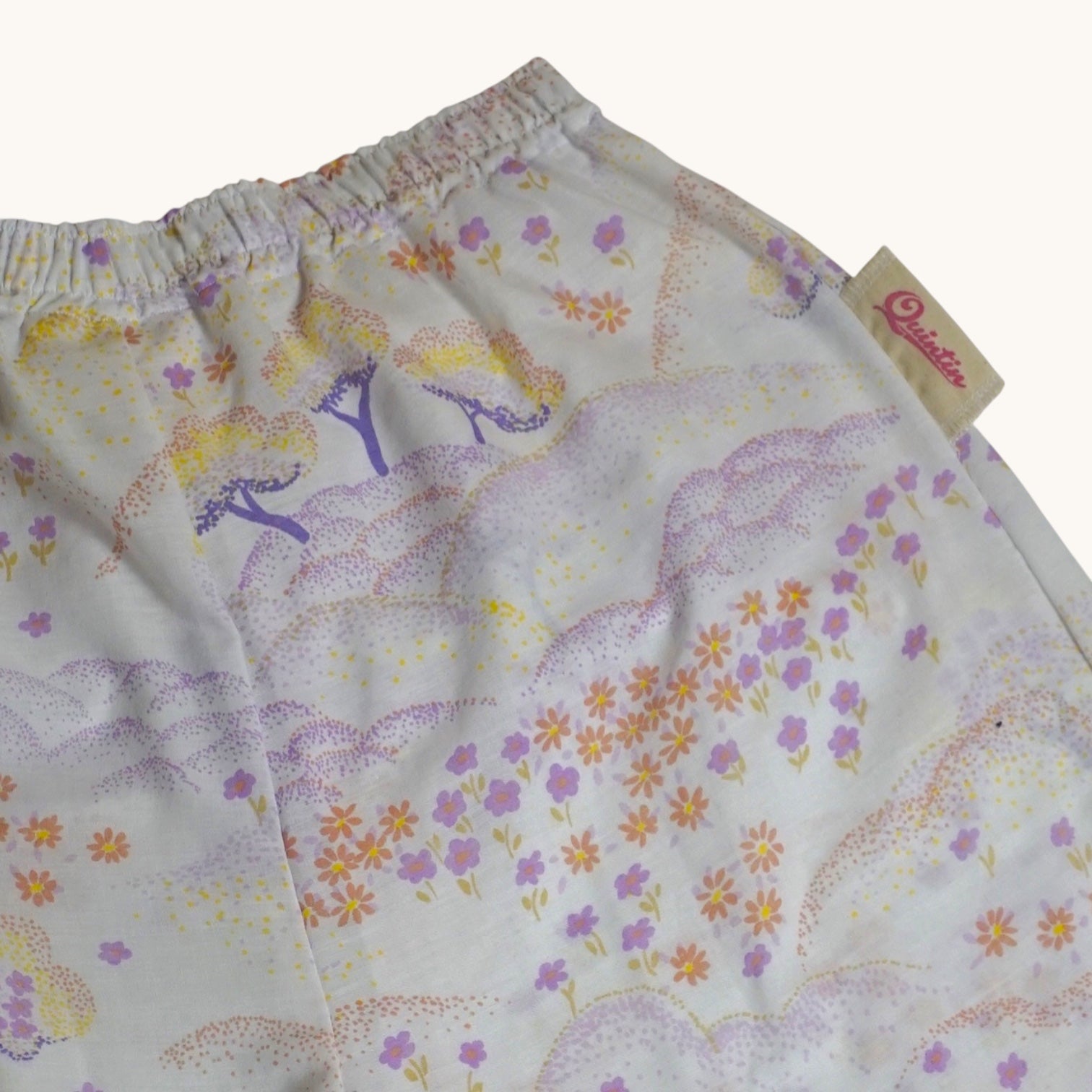 Pantalon évasé Paysage 70's – Coton upcyclé – Taille unique S à L – Unisexe – Collection Années 70 – Quintín