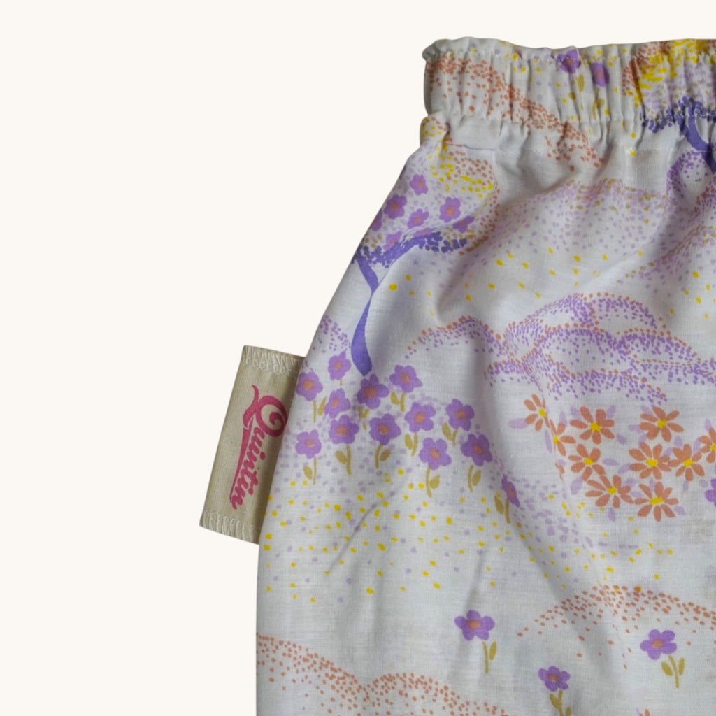Pantalon évasé Paysage 70's n°2 – Coton upcyclé – Taille unique S à L – Unisexe – Collection Années 70 – Quintín