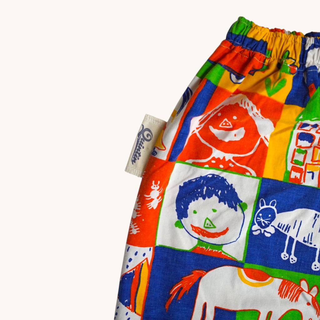 Pantalon oversize Dibujos – Coton upcyclé – Taille unique S à L – Unisexe – Collection Pop Culture – Quintín