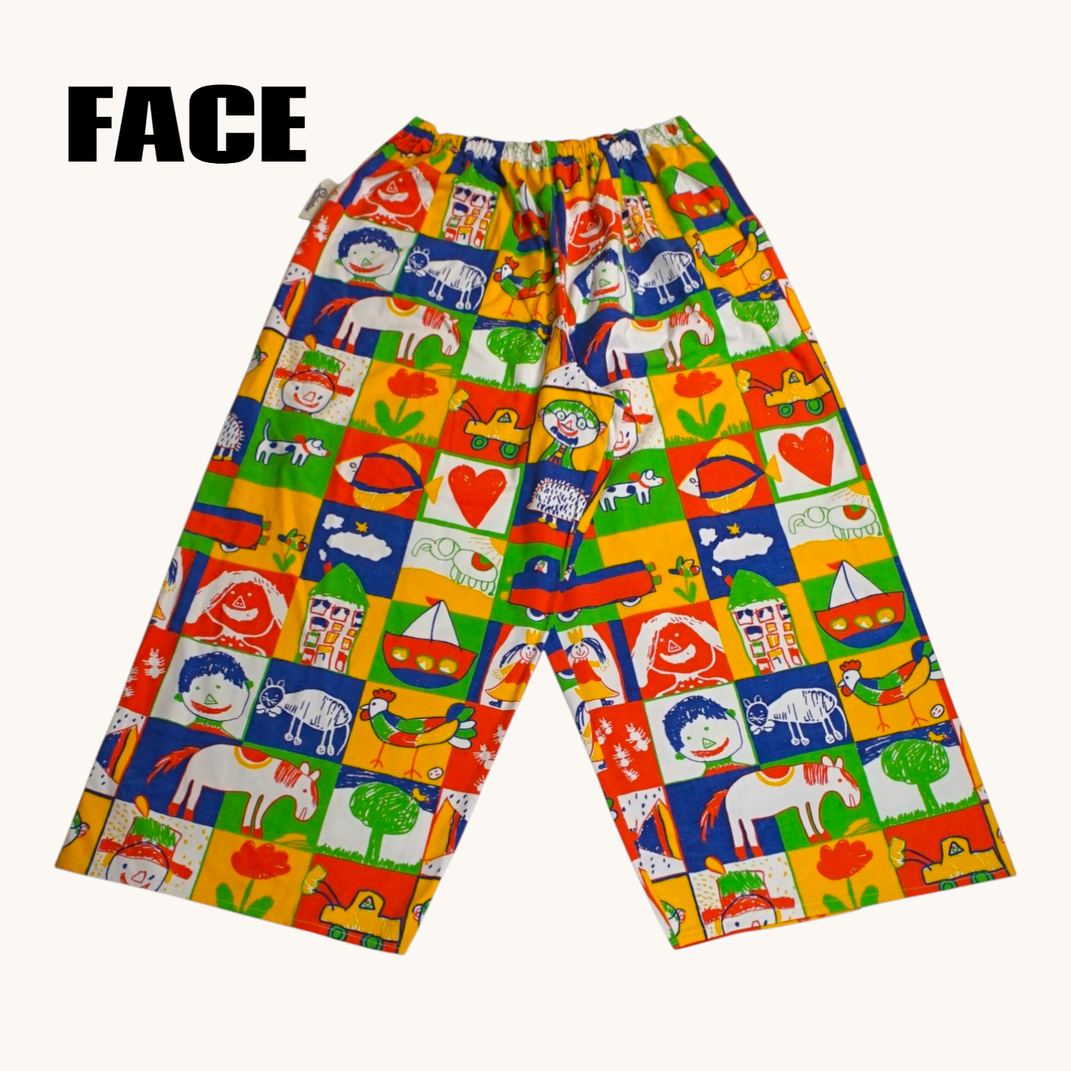 Pantalon oversize Dibujos – Coton upcyclé – Taille unique S à L – Unisexe – Collection Pop Culture – Quintín