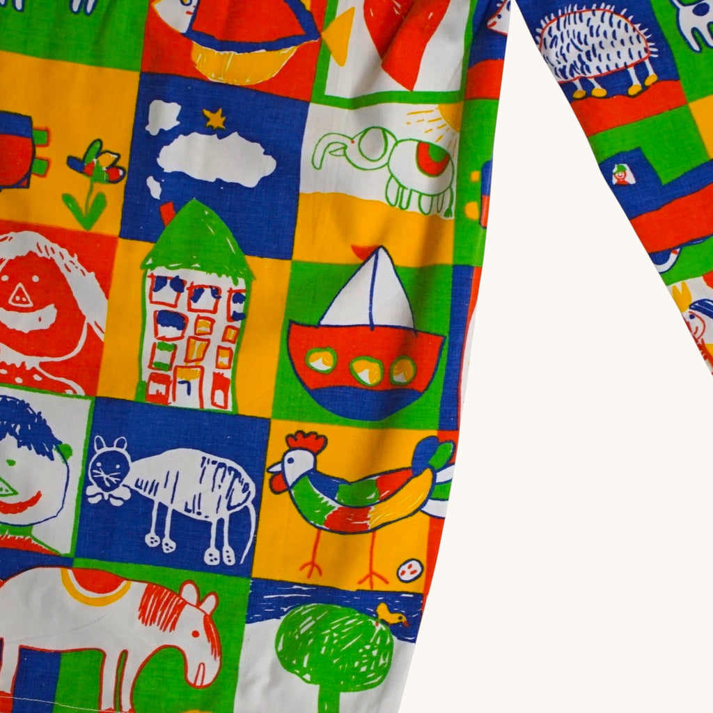 Pantalon oversize Dibujos – Coton upcyclé – Taille unique S à L – Unisexe – Collection Pop Culture – Quintín