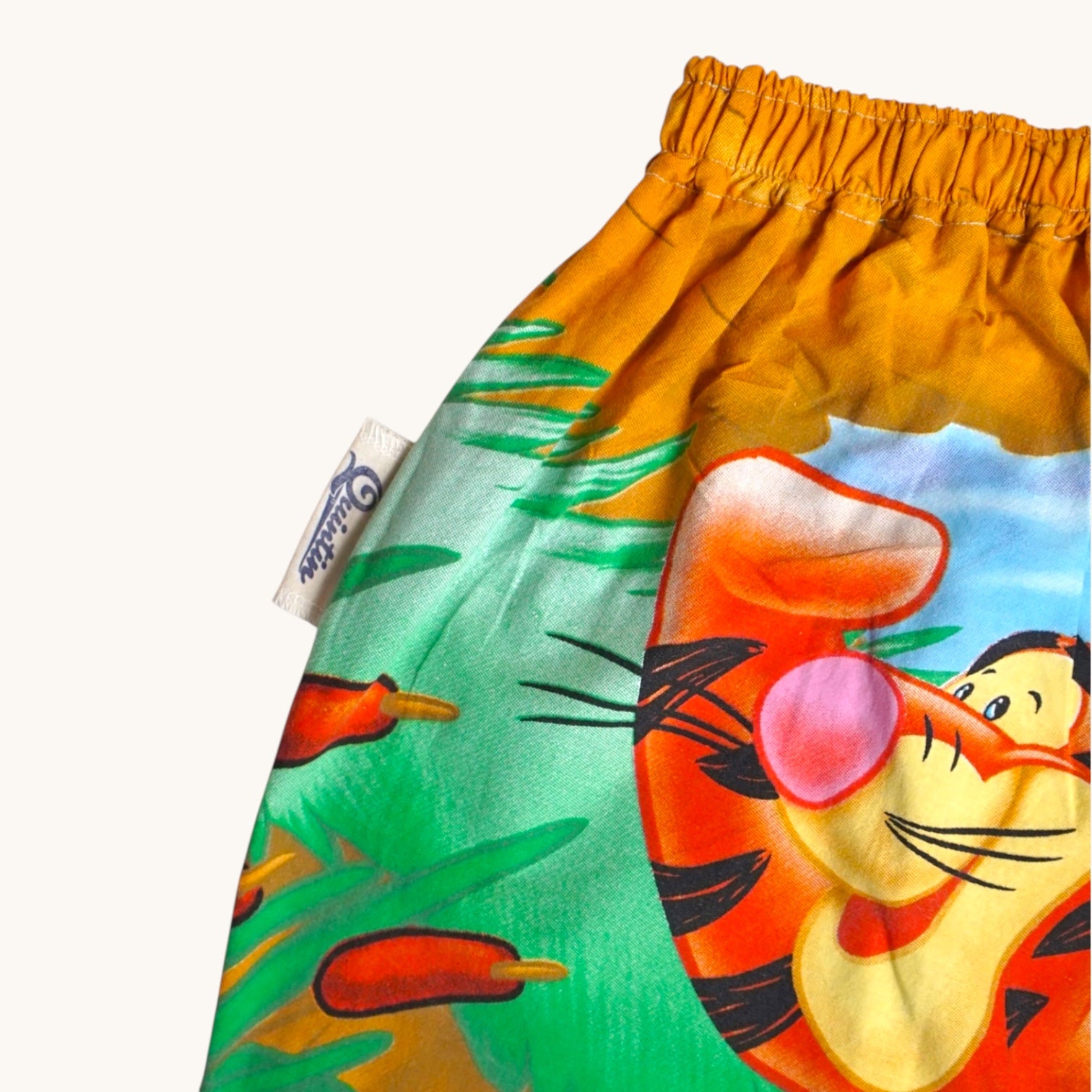 Pantalon oversize Winnie & Tigrou – Coton upcyclé – Taille unique S à L – Unisexe – Collection Pop Culture – Quintín