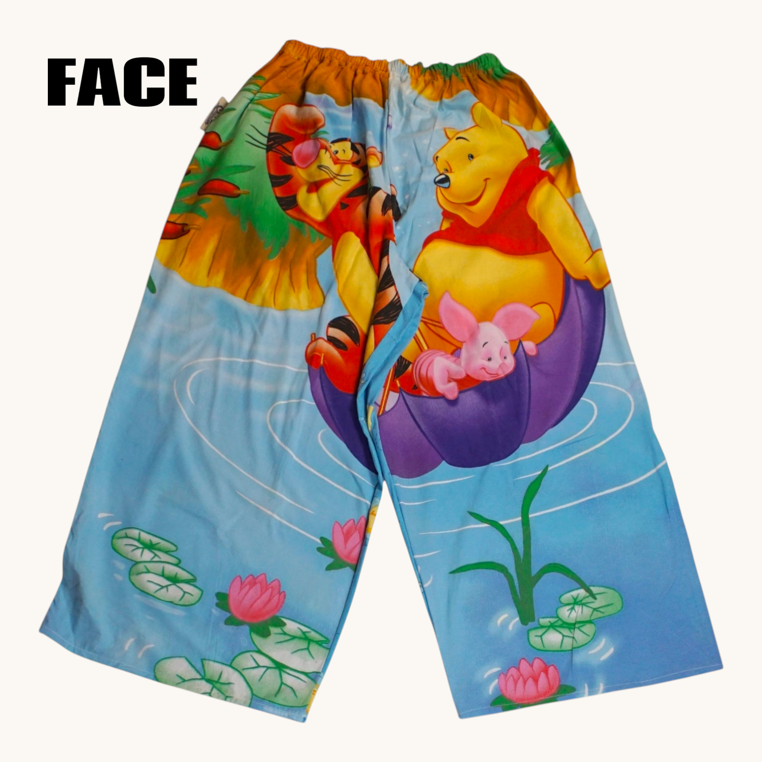 Pantalon oversize Winnie & Tigrou – Coton upcyclé – Taille unique S à L – Unisexe – Collection Pop Culture – Quintín