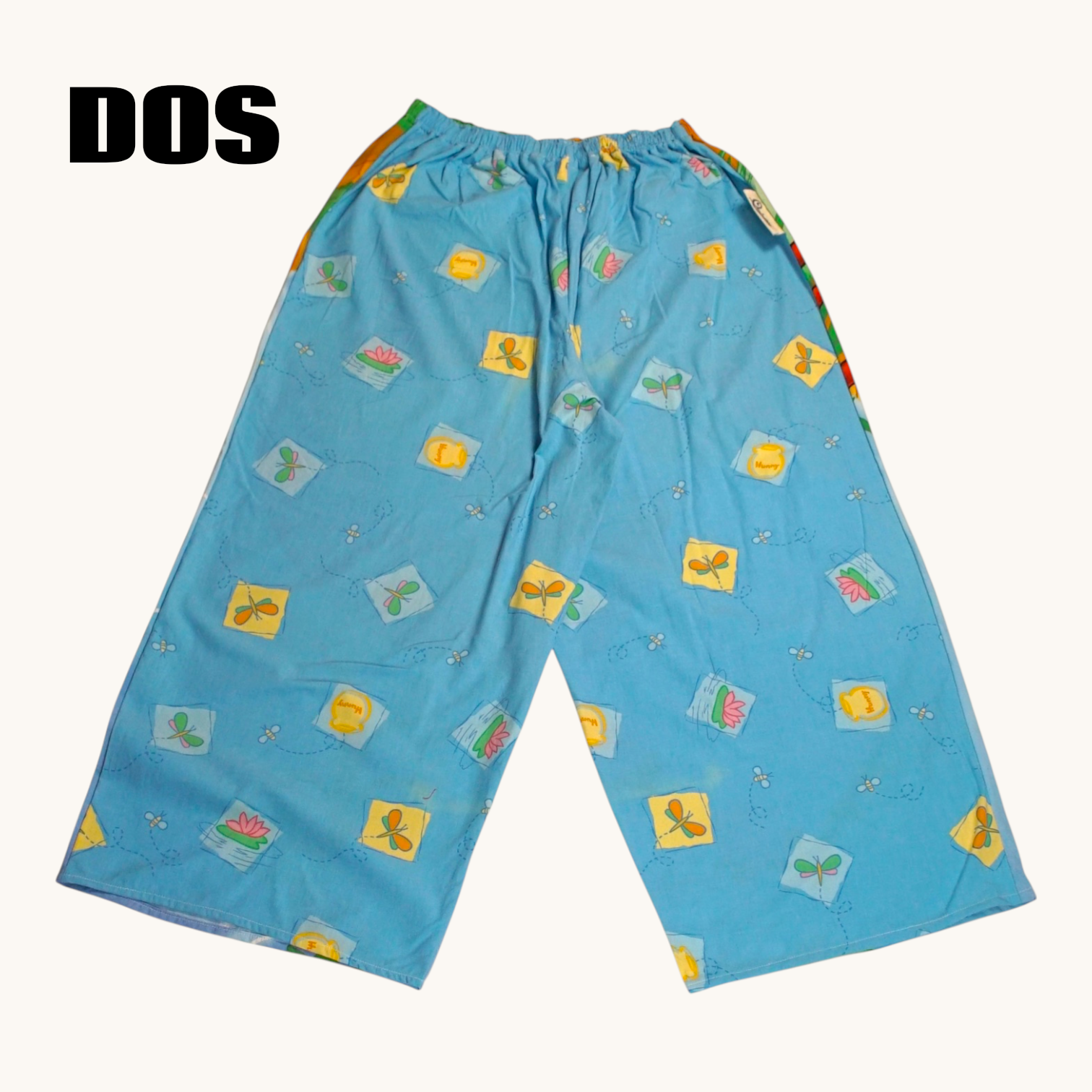 Pantalon oversize Winnie & Tigrou – Coton upcyclé – Taille unique S à L – Unisexe – Collection Pop Culture – Quintín