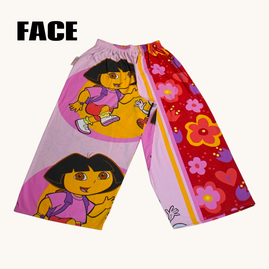 Pantalon oversize Dora – Coton upcyclé – Taille unique S à L – Unisexe – Collection Pop Culture – Quintín