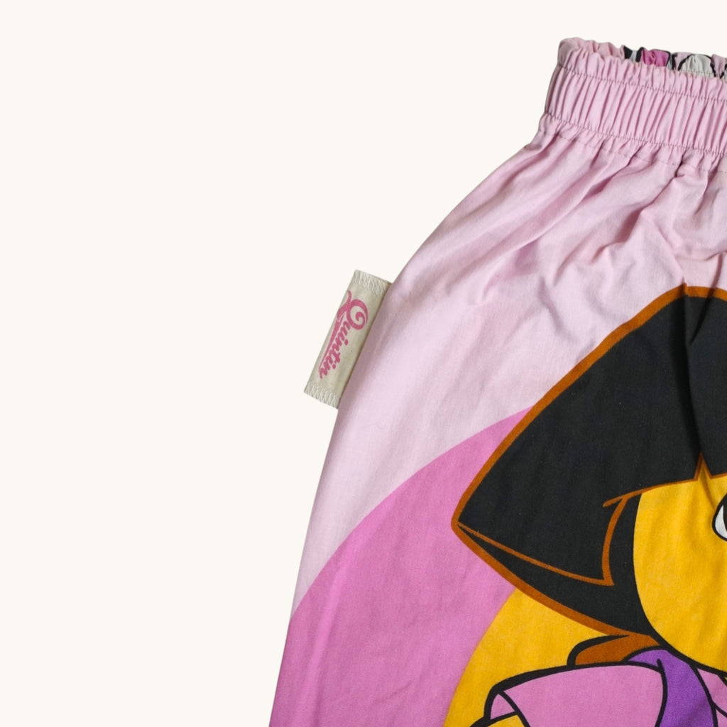 Pantalon oversize Dora – Coton upcyclé – Taille unique S à L – Unisexe – Collection Pop Culture – Quintín