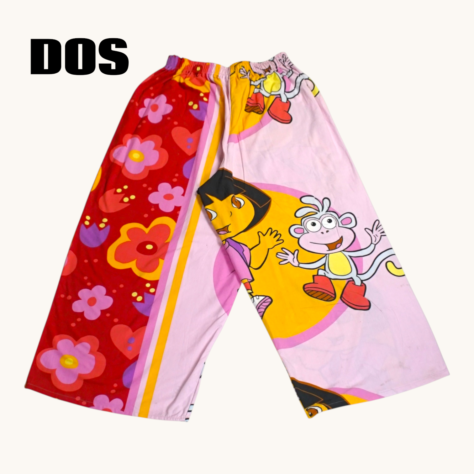 Pantalon oversize Dora – Coton upcyclé – Taille unique S à L – Unisexe – Collection Pop Culture – Quintín