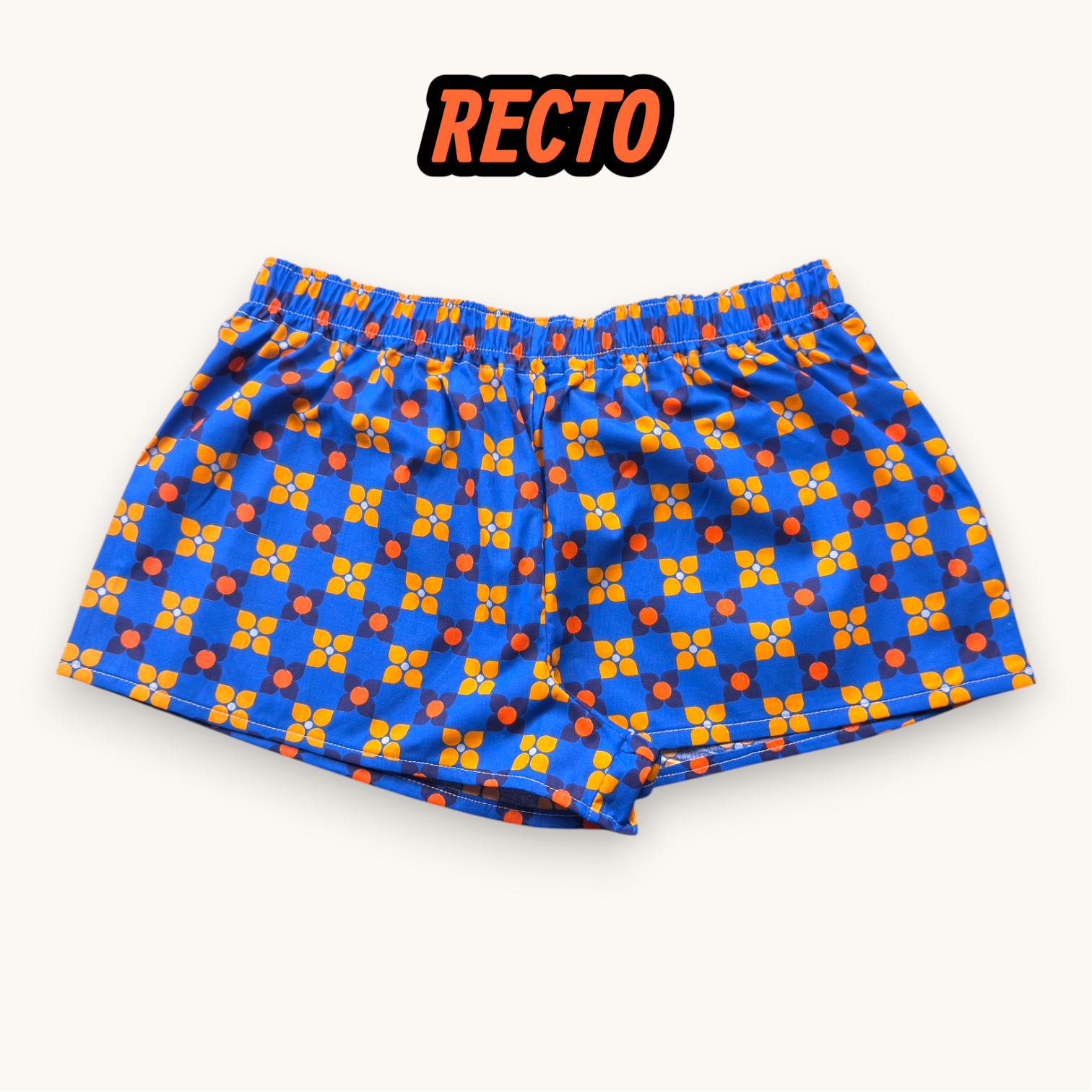 Mini-short Mosaic Flowers – Collection Années 70 / Fleurs / Géométrique – Quintín