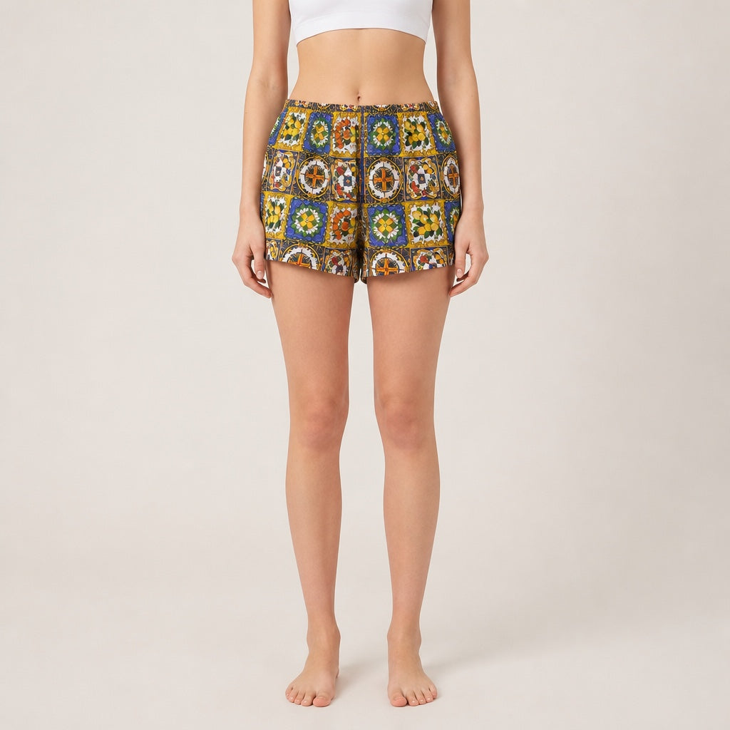 Mini-short Sicilia – Collection Azzurro & Fleurs – Quintín