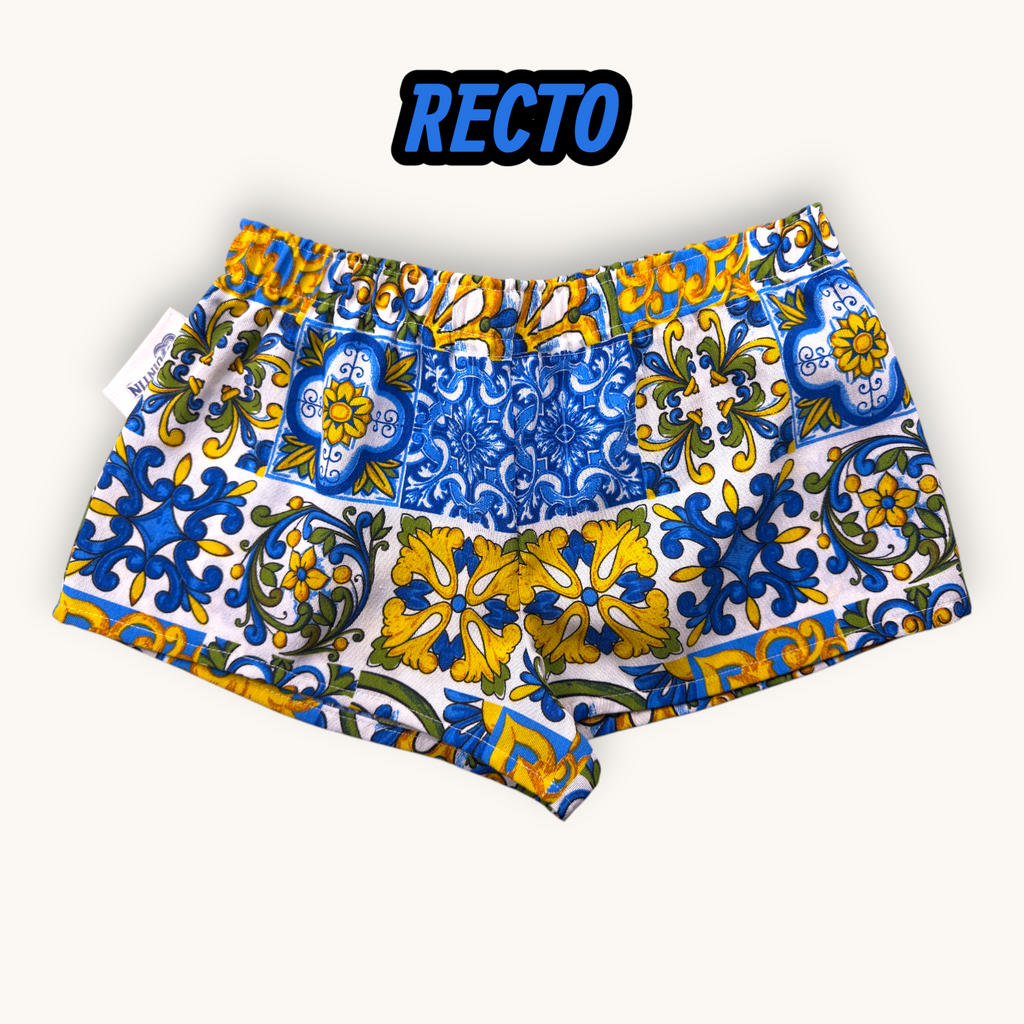Mini-short Azulejos – Collection Azzurro & Géométrique – Quintín