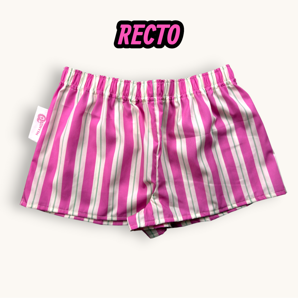 Mini-short Rose Rayé – Collection Rose Bonbon & Rayée – Quintín