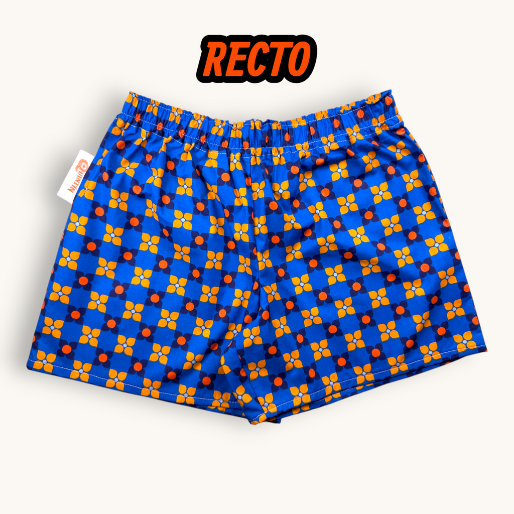 Short parachute Mosaic Flowers – Collection Années 70 / Fleurs / Géométrique – Quintín