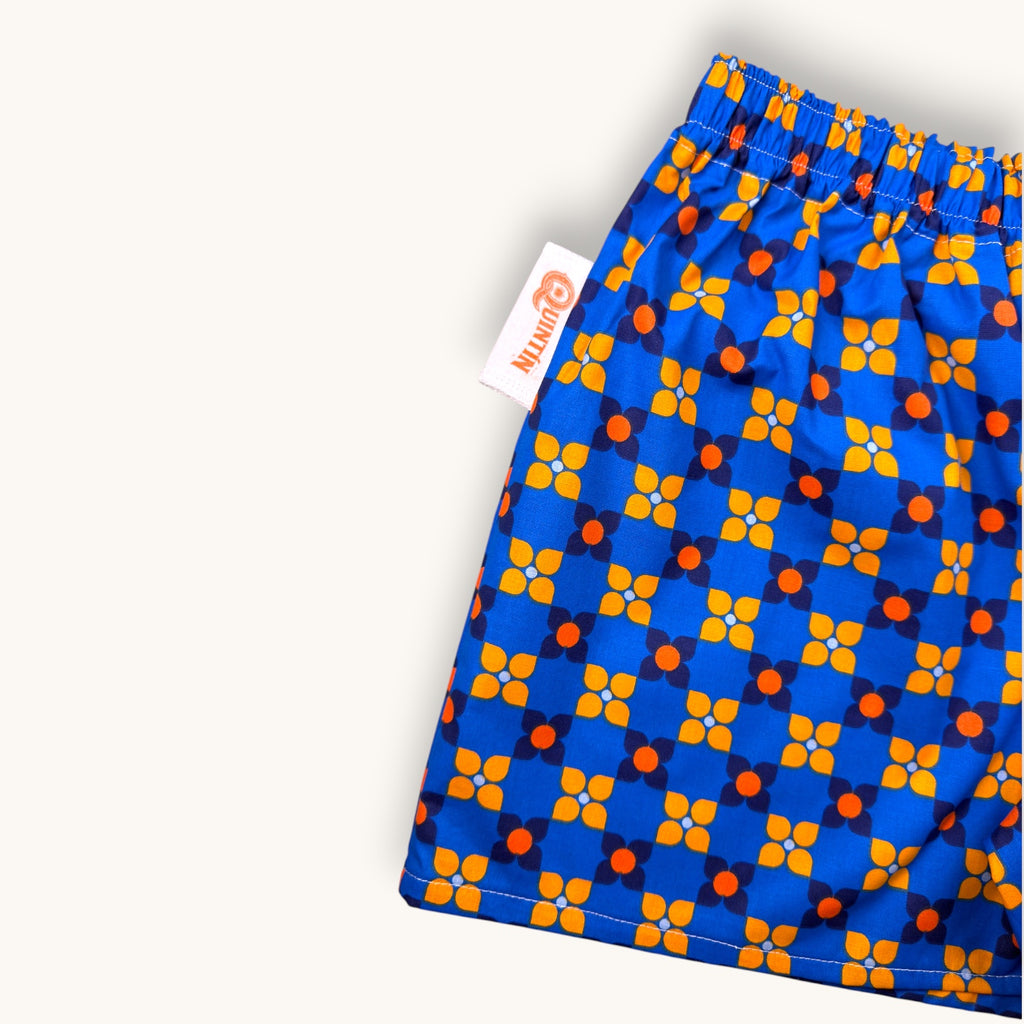 Short parachute Mosaic Flowers – Collection Années 70 / Fleurs / Géométrique – Quintín