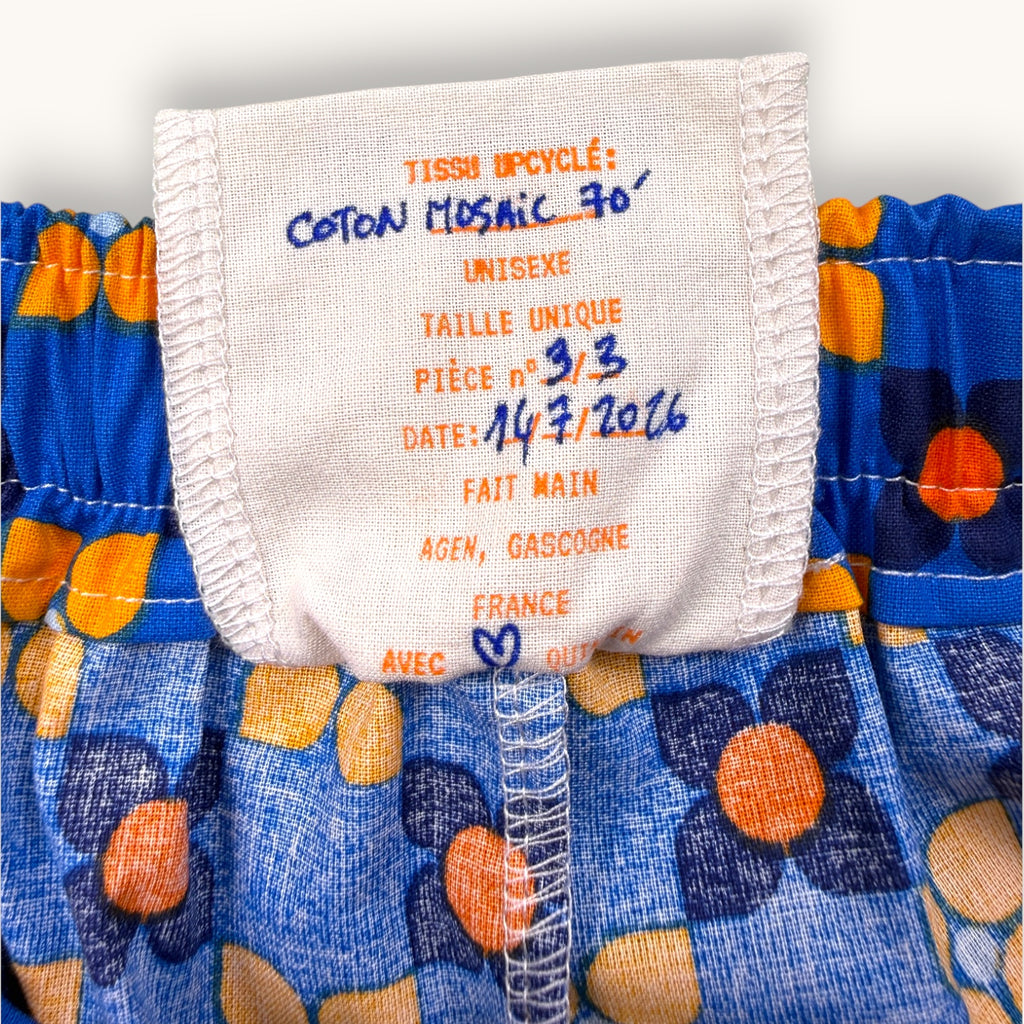 Short parachute Mosaic Flowers – Collection Années 70 / Fleurs / Géométrique – Quintín