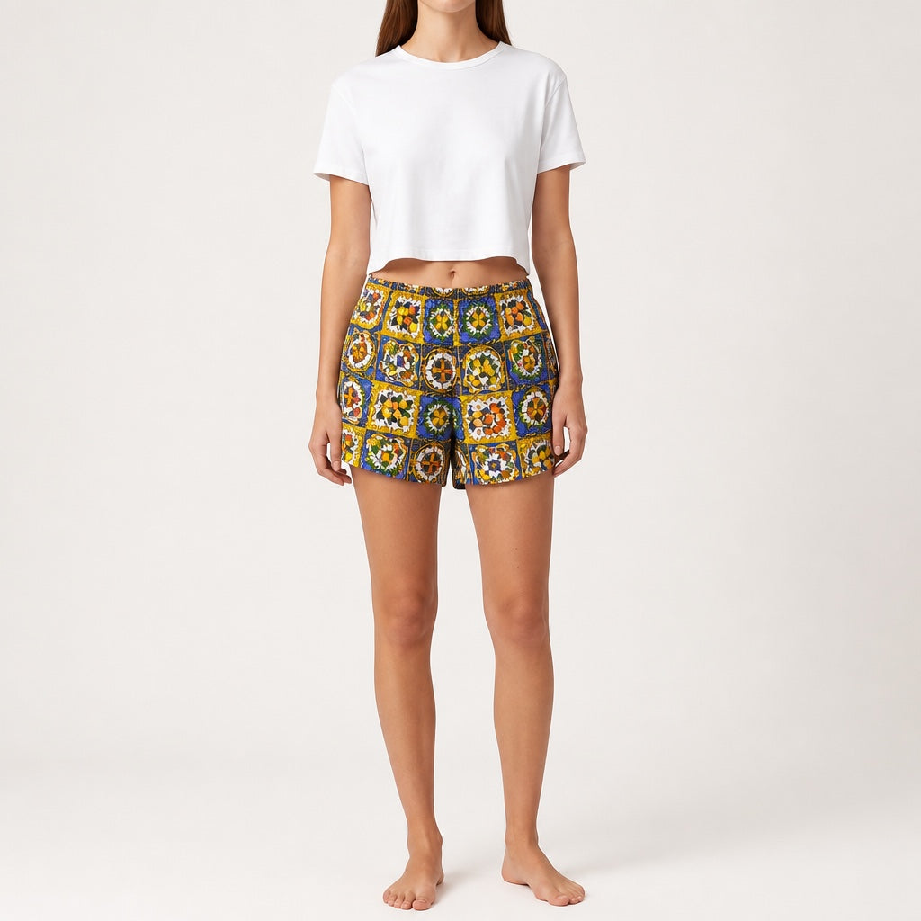 Short parachute Sicilia – Collection Azzurro & Fleurs – Quintín