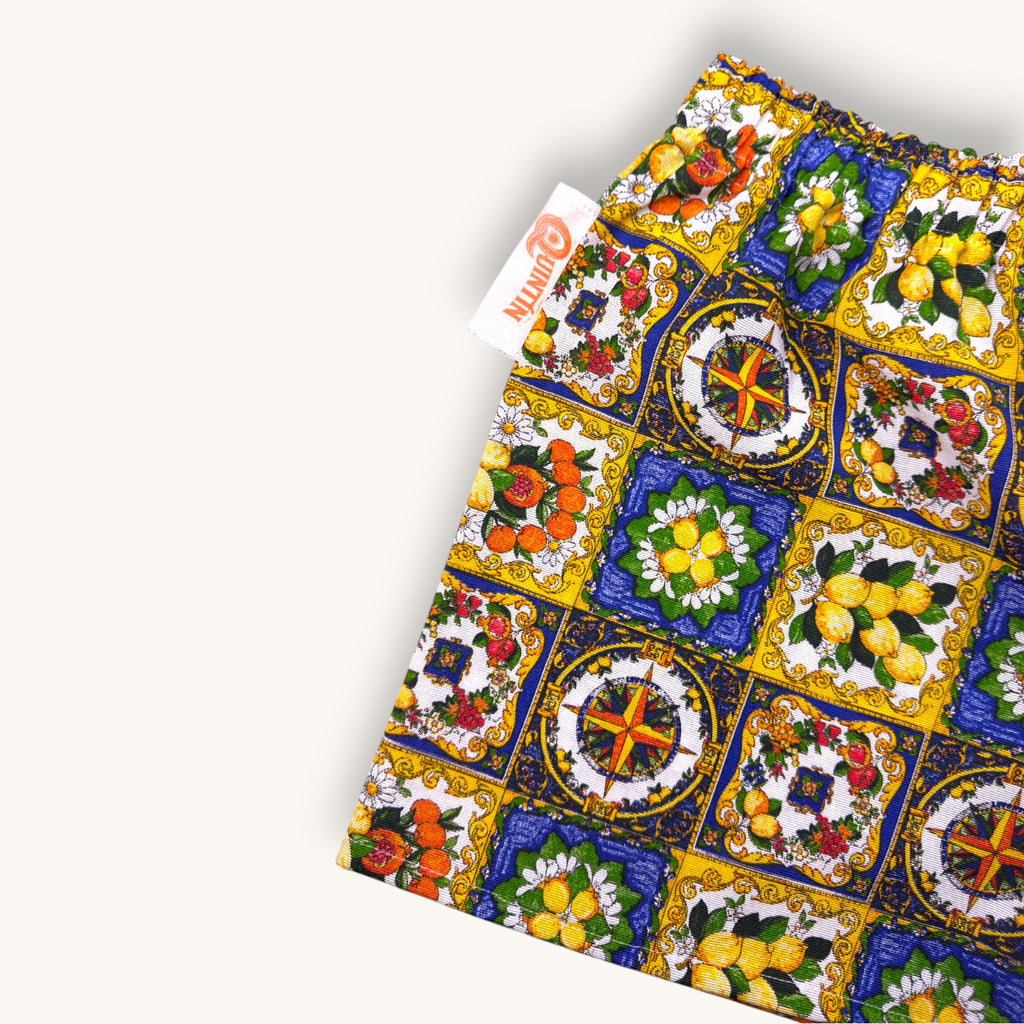 Short parachute Sicilia – Collection Azzurro & Fleurs – Quintín