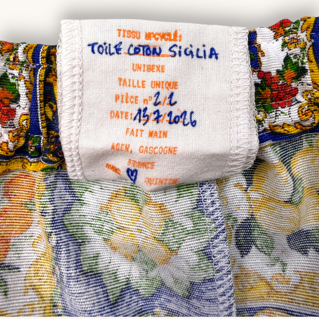 Short parachute Sicilia – Collection Azzurro & Fleurs – Quintín