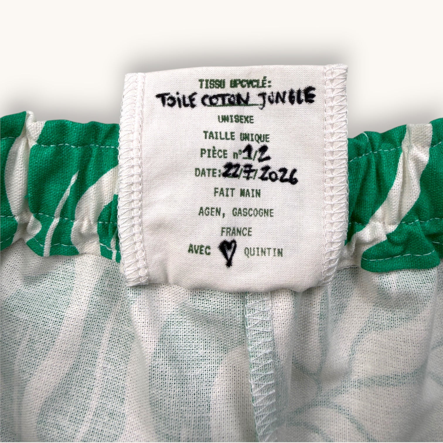 Short parachute Jungle – Collection Fleurs – Quintín