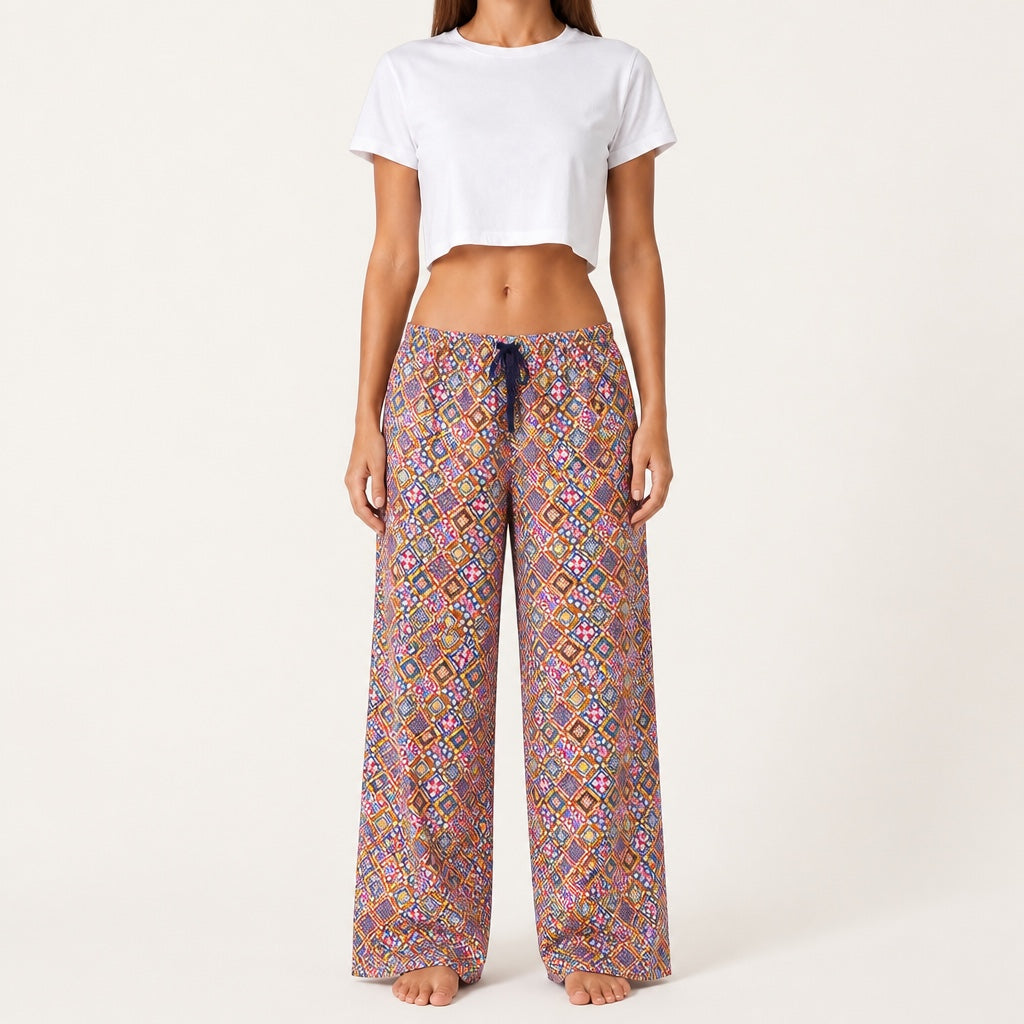 Pantalon Taille Basse Chita – Collection Fleurs – Quintín