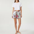 Short parachute Fleurs British – Coton upcyclé – Taille unique S à L – Unisexe – Collection Fleurs – Quintín