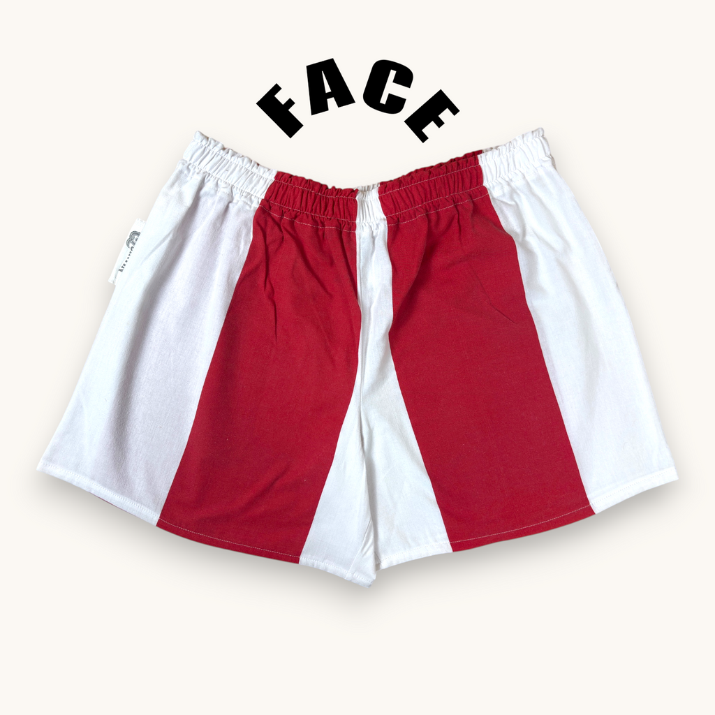 Short parachute Biarritz – Coton upcyclé – Taille unique S à L – Unisexe – Collection Rayé – Quintín