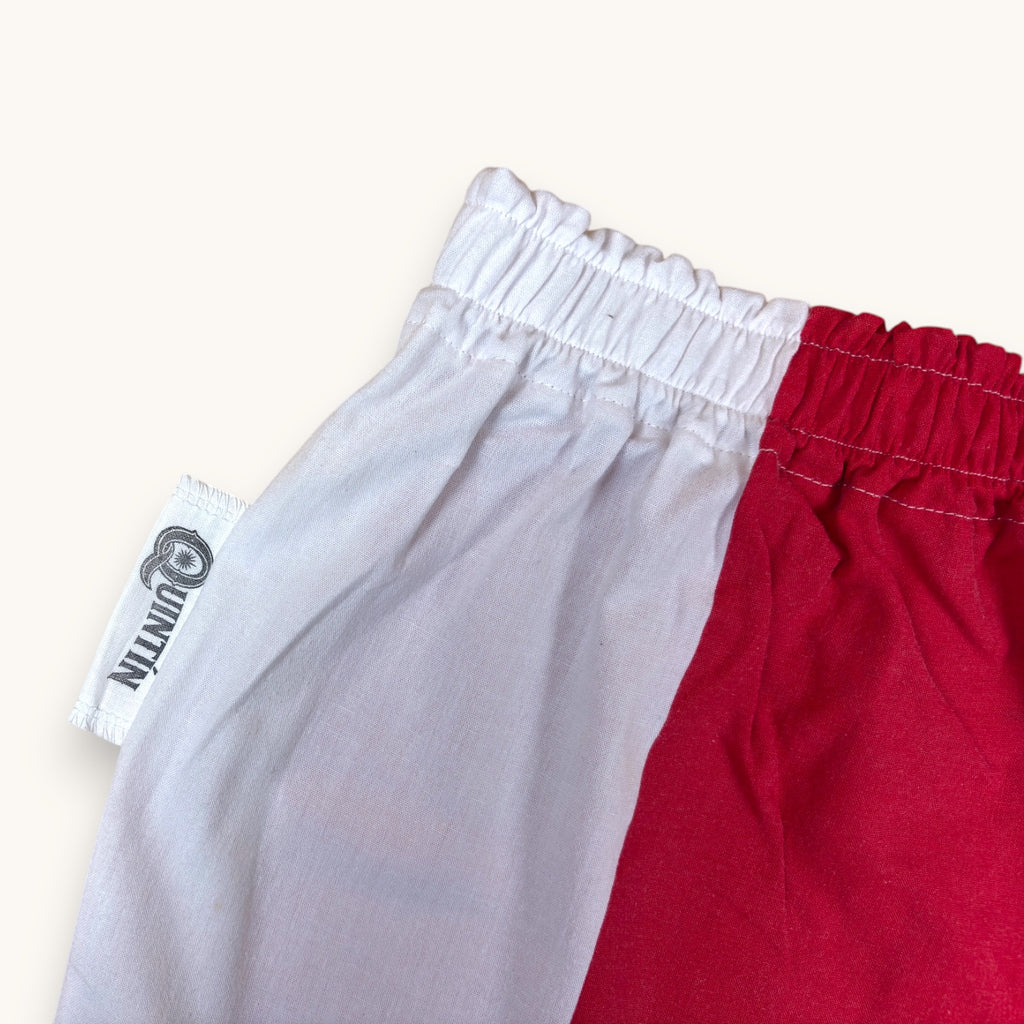 Short parachute Biarritz – Coton upcyclé – Taille unique S à L – Unisexe – Collection Rayé – Quintín